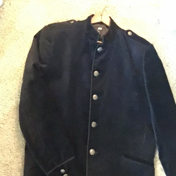 H&M Jackets & Coats Hm Black Velvet Jacket Poshmark